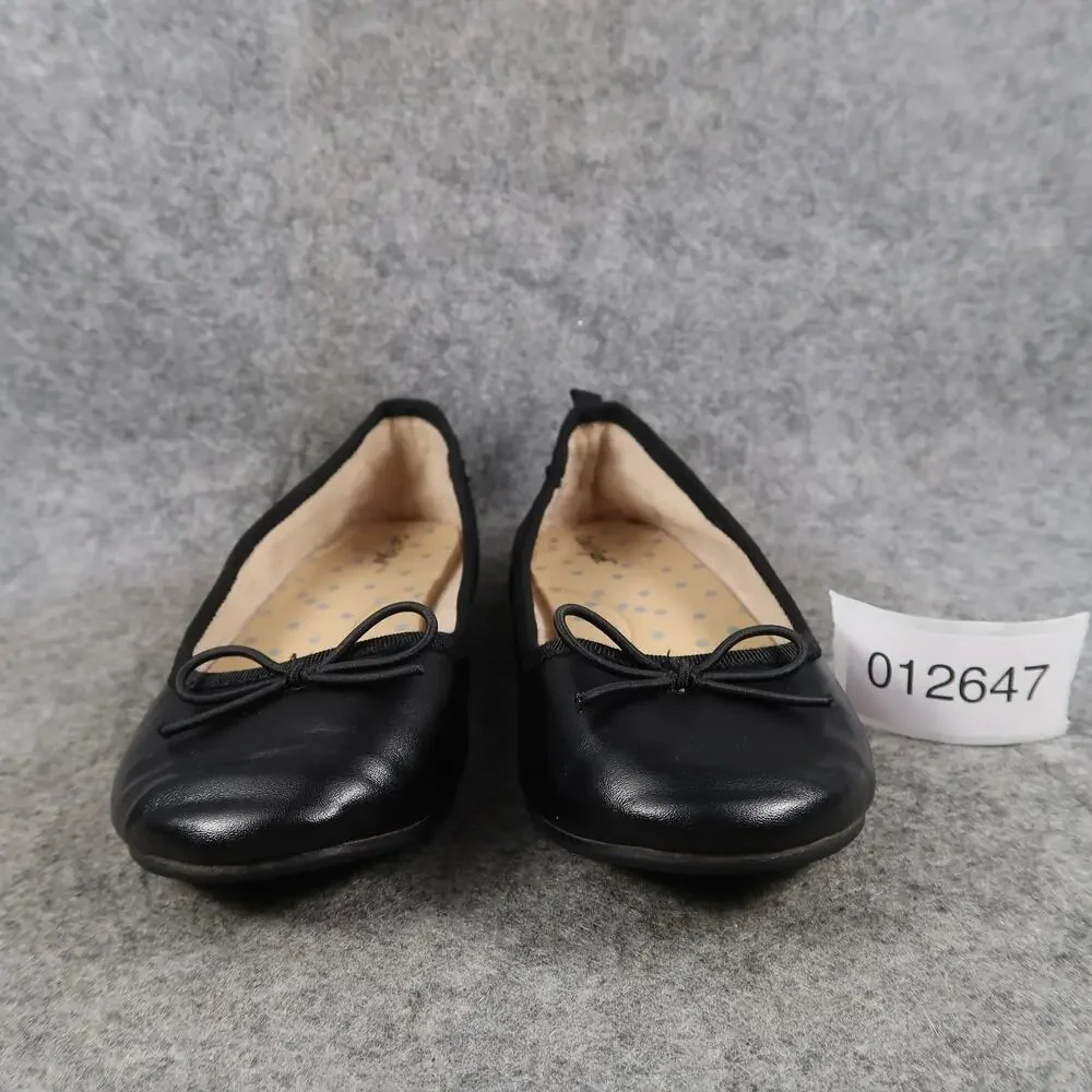 Cat & Jack Shoes Girls 1 Ballet Flats Slip On Black Round Toe Bow Comfort Kids